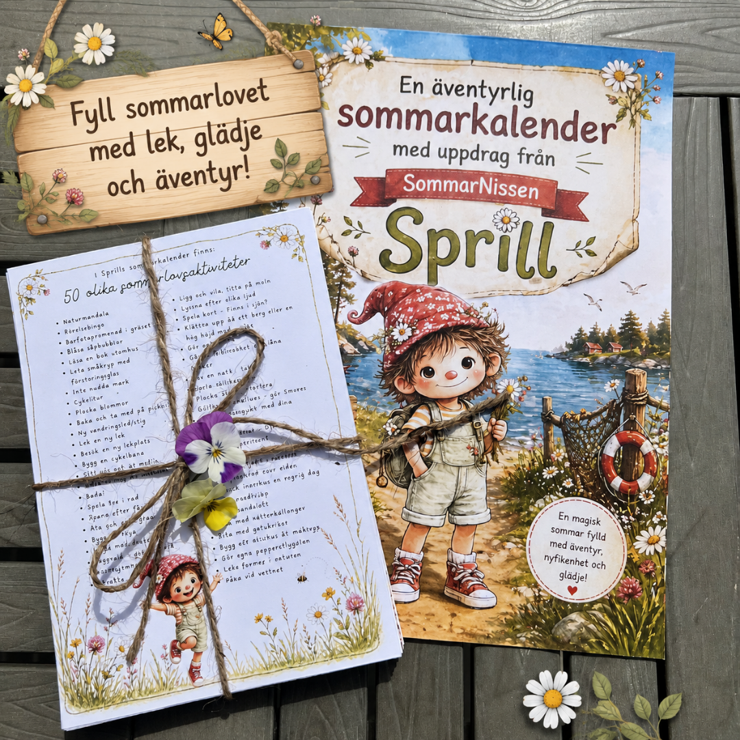 Sprills Sommarkalender – 50 sommarbrev fyllda med lek, natur och äventyr