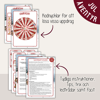 Utskrivbart juläventyr - Var är Tomtens magiska karta?