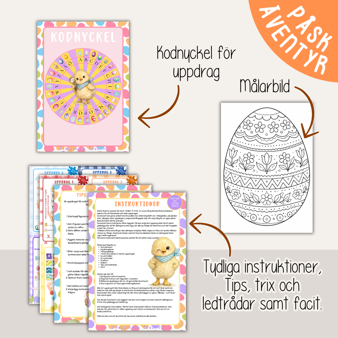 Påskens försvunna färger – Påskäventyr och klurig äggjakt för barn (7–10 år)