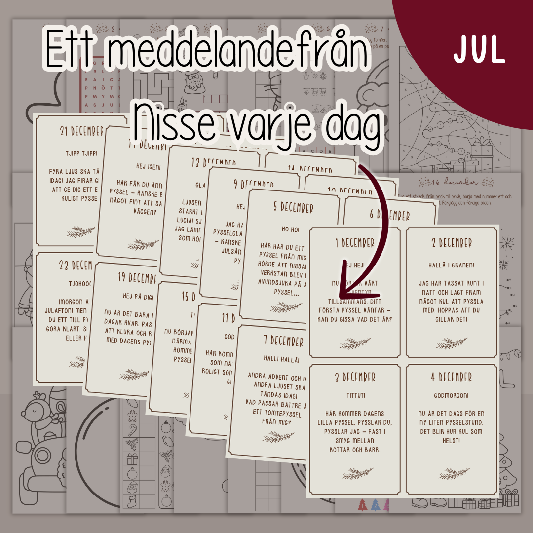 Nissebrev - Ett pyssel om dagen fram till jul