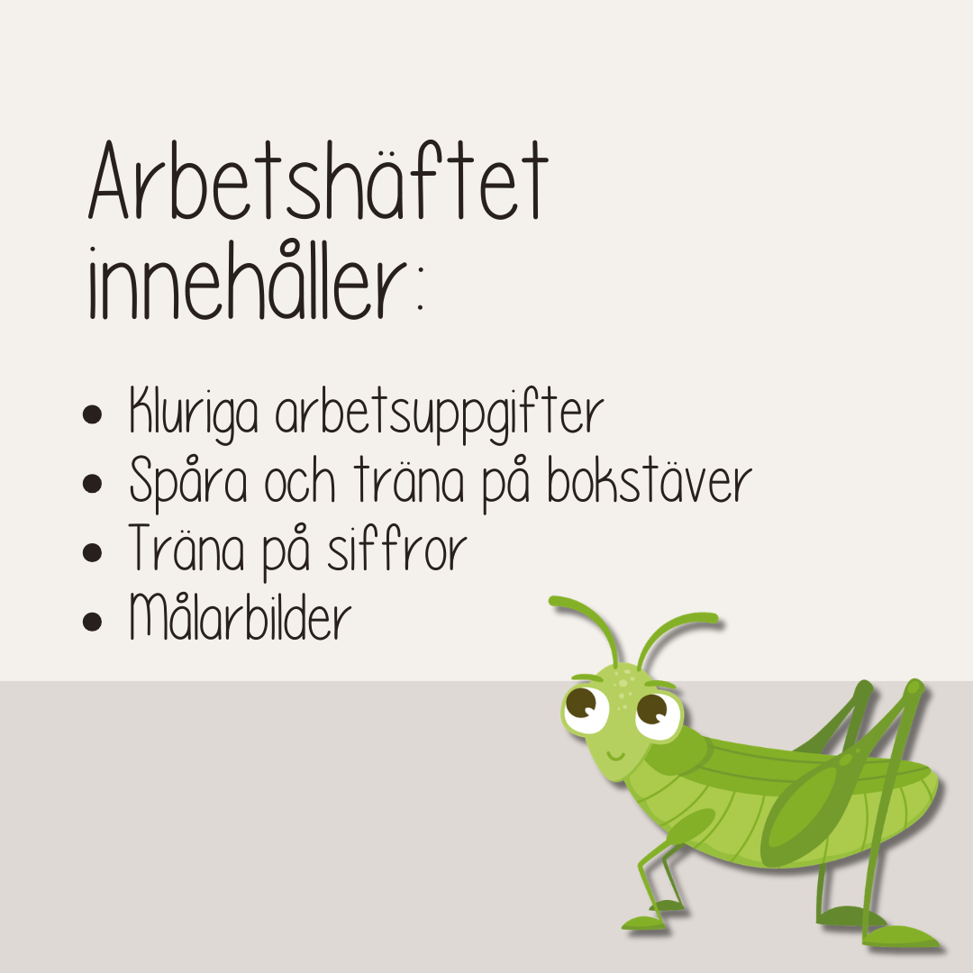 Småkryp & insekter – 53 arbetsblad för barn | läsa, skriva, räkna (förskola & förskoleklass)