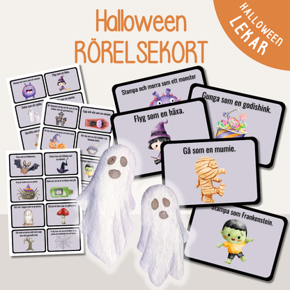 Halloweenlek – 24 roliga uppdragskort för barn