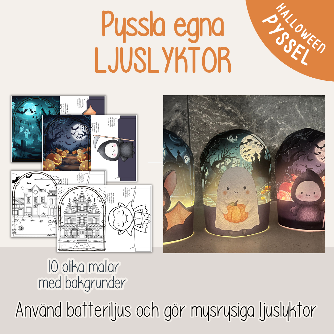 Halloweenpyssel - Gör egna ljuslyktor till Halloween