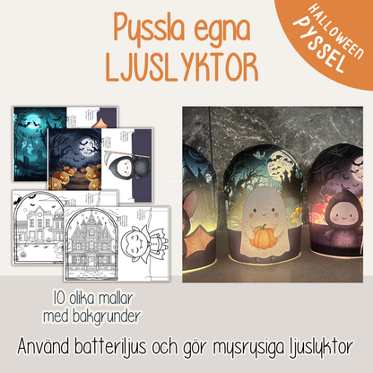Halloweenpyssel - Gör egna ljuslyktor till Halloween