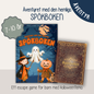 Halloweenäventyr 7-10 år - Äventyret med den hemliga Spökboken - Mysterium - Escape game för barn