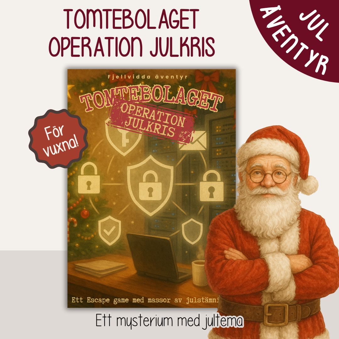 Julmysterium att lösa hemma - Utskrivbart spännande juläventyr: Tomtebolaget - Operation julkris